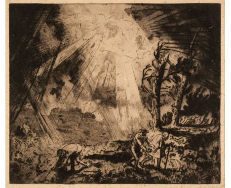 * Strang (William, 1859-1921). The Thunderstorm, 1889, etching with drypoint on laid paper, signed lower right, title in anot