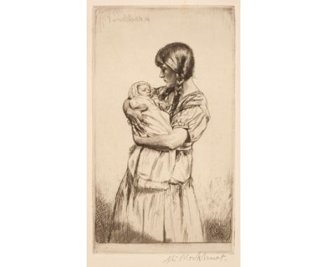 AR  * Brockhurst (Gerald Leslie, 1890-1978). The Two Melisandes, 1928, etching on cream wove paper, with J. Whatman watermark
