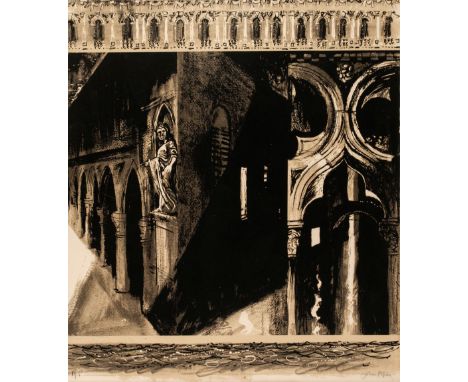 AR  * Piper (John, 1903-1992). Death in Venice: side panel right, 1973, screenprint in colours on Grand Vélin Arches paper, p