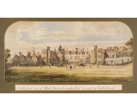 * Binyon (Benjamin, 1790-1865). ‘South front view of Knole House, Sevenoaks, Kent, the Seat of Earl Am[h]erst’, circa 1855, w