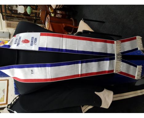 BRAND NEW ULSTER PROTESTANT VOLUNTEERS DIVISION SASH