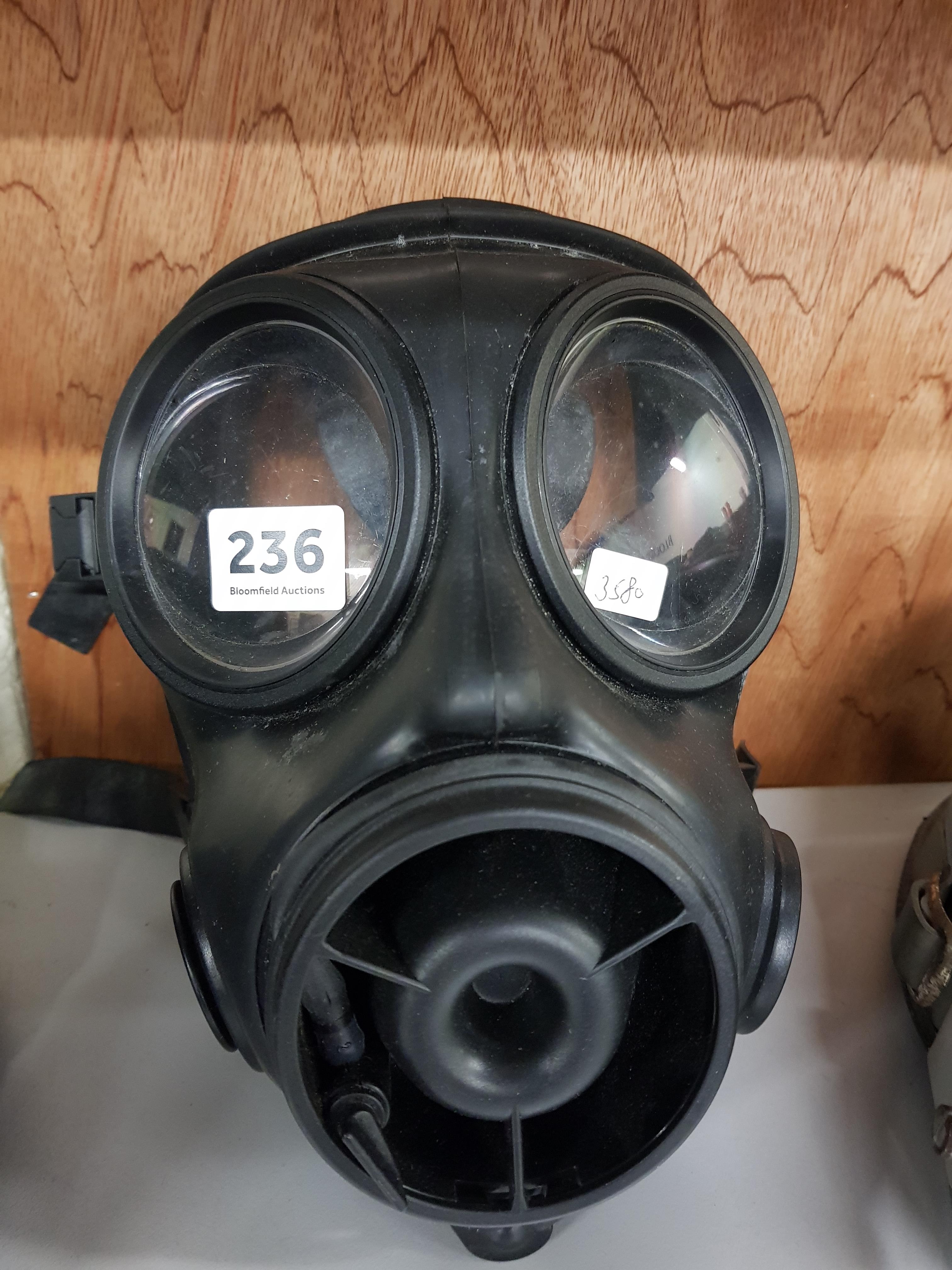 1960'S RUC RARE RIOT HELMET WITH EARLY TYPE VISOR & S6 GAS MASK AS USED ...