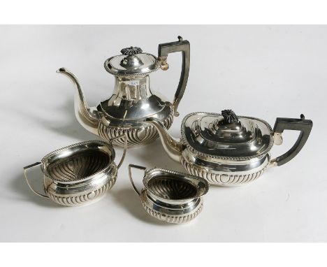 4 PIECE SILVER TEA SERVICE - SHEFFIELD 1909/10