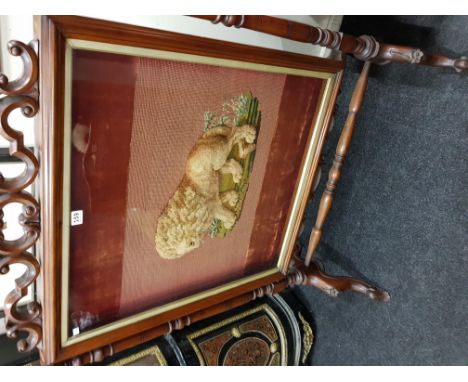 LARGE IMPRESSIVE CARVED FIRE SCREEN