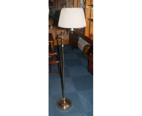 Modern Brass Standard Lamp With Swivel Light Fitting, Height 59 Inches