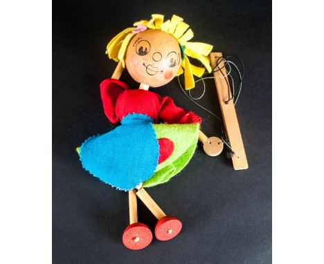 Pelham Handmade & Handpainted Wooden Puppet no box, early puppet