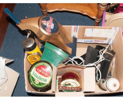 Collection Of Beer Pumps To Include Kilkenny Draught Irish Beer, Boddingtons, Breo White Beer Guinness, Boston Beer, Murphys 