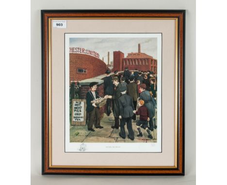 Tom Dodson Limited Edition Colour Print, Titled 'Before The Match'  Embossed Fine Art Guild Stamp. 206/500 10x11.5'' Mounted 