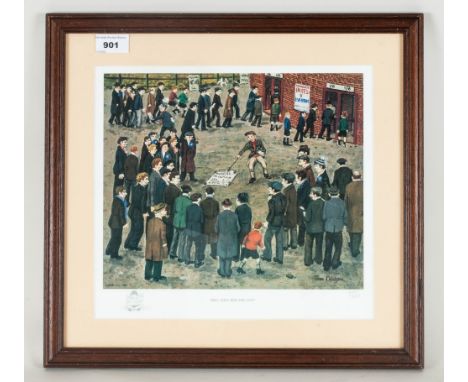 Tom Dodson Pencil Signed Limited Edition Colour Print, Titled 'Will They Win The Cup' signed by artist to lower right. Emboss