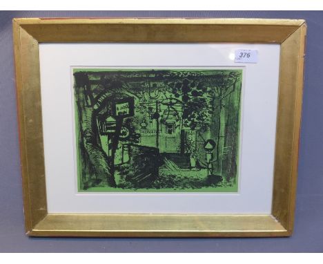 John Piper (1903 -1992) 'Niton Isle of Wight' 1954, lithograph. H.21.5cm W.28.5cm