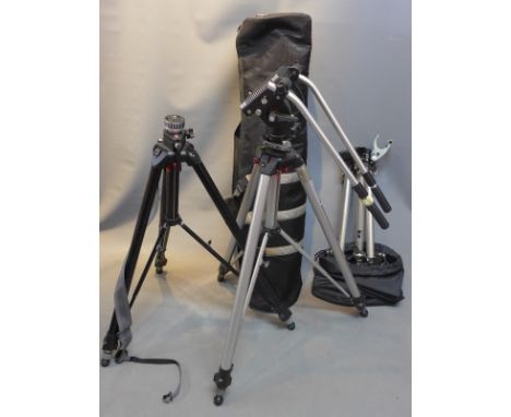 Three Manfrotto tripods. 