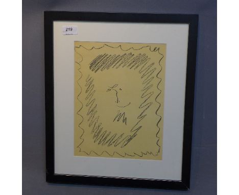 Pablo Picasso (1881-1973) 'Portrait', lithograph, edition of 3000, printed by Mourlot. H 31cm  W 23.5cm