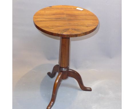 A mid C19th rosewood tripod table of small size H 56cm x W 36cm x D 35cm 