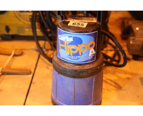 Clarke Hippo no 7230510 submersible pump. Not available for in-house P&amp;P, contact Paul O'Hea at Mailboxes on 01925 659133