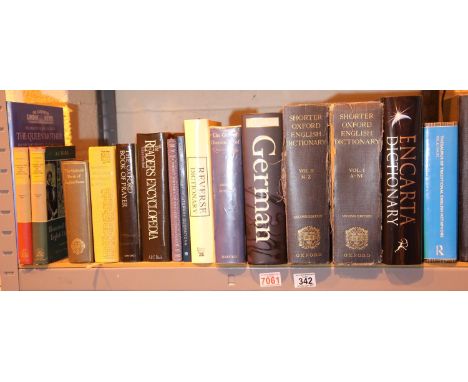 Shelf of dictionaries. Not available for in-house P&amp;P, contact Paul O'Hea at Mailboxes on 01925 659133 