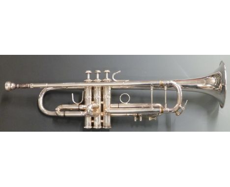 Stradivarius model 37 Vincent Bach trumpet, reg no ML176437, in Selmer case&nbsp;