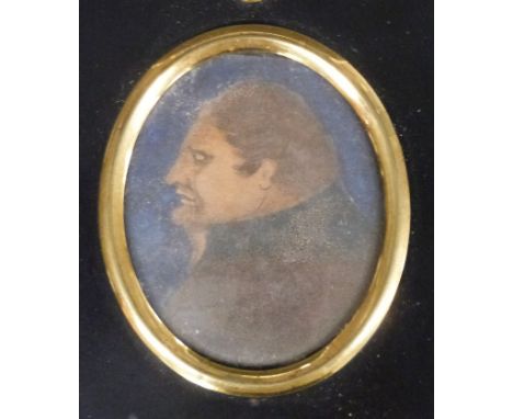 18thC portrait miniature of Napoleon, inscribed verso 'A correct likeness of Napoleon Bonaparte taken during his last illness