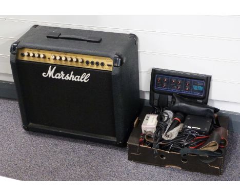 Marshall Valvestake 40v amplifier, model 8040,with leads, foot switch, handbook, microphones etc