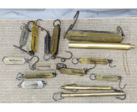 Large collection of mainly Salter spring balance scales