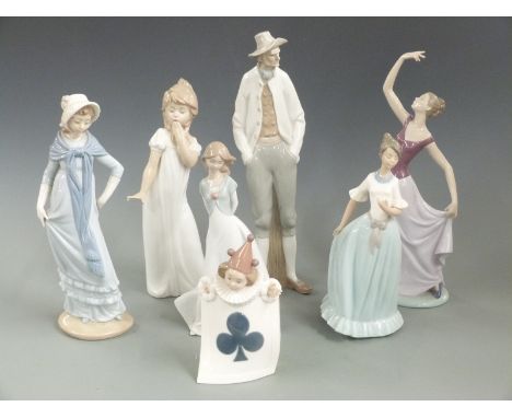 Seven Nao figures including dancing girl, tallest 37cm&nbsp;