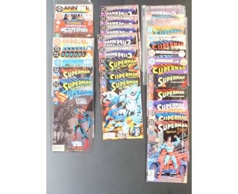 Thirty-three DC comics Superman comprising 48, 50, 74, 84, 86, 282, 288 and 289, Radio Shack x4, Action Comics 87, 695, 696 x