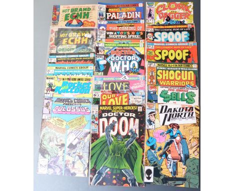 Twenty Marvel comics comprising Not Brand ECHH 6 and 7, Arrgh! 2 and 3, Rocket Raccoon 3, Colossus 12, Cloak and Dagger 8, Sp