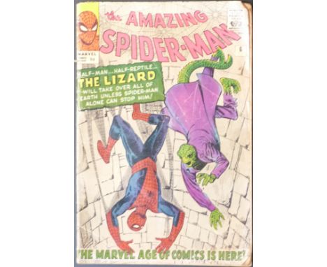 Marvel comic The Amazing Spider-Man #6 first appearance of The Lizard, 1963.&nbsp;