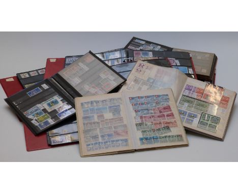 A collection of Swiss stamps in eight stockbooks and ring binders