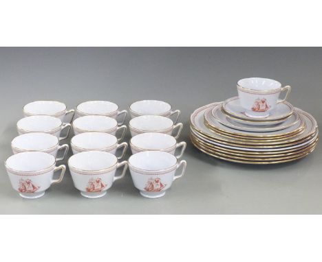 Collection of Spode Trade dinner and tea ware decorated in Trade Winds pattern including seven dinner plates, approximately 2