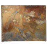 Unidentifizierter Künstler, Expressionist um 1920, Ölgemälde, expressiver Reiter, unbekannt