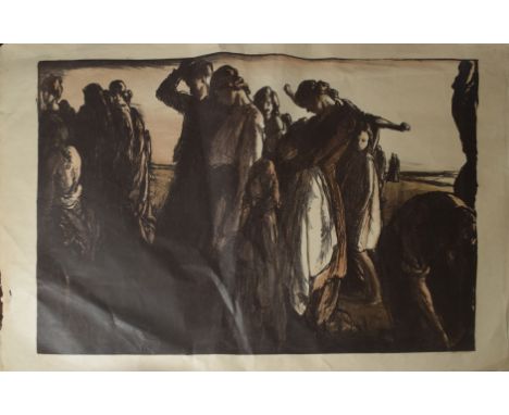 G Spencer Pryse (1881-1956), "They that go up to the ..." coloured lithograph, signed and inscribed with title in pencil to l