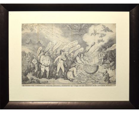 Thomas Rowlandson (1756-1827), "A Charm for a Democracy, reviewed, analysed, and destroyed Jan 1 1799 to the confusion of its