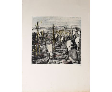 Margaret Kroch Frishman (1897-1972), Venice, coloured etching, initialled and dated 65 and numbered 1/100 in pencil to lower 