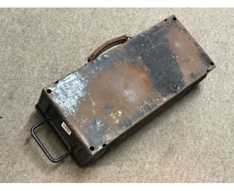 A metal ammunition box with carrying handles - NO RESERVE