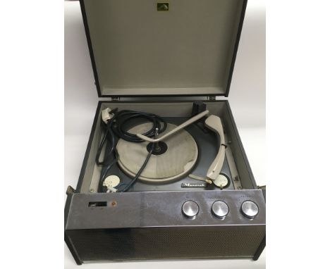 A vintage HMV portable record player - NO RESERVE