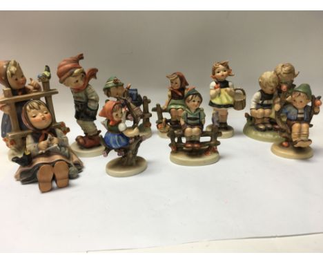 A collection of 10 Goebel / Hummel figures.