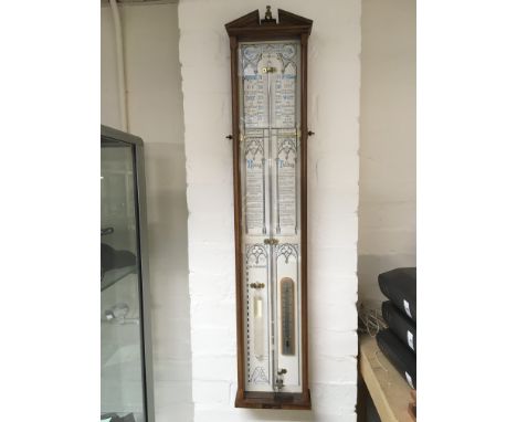 A mercury filled 'Admiral Fitzroy' barometer.