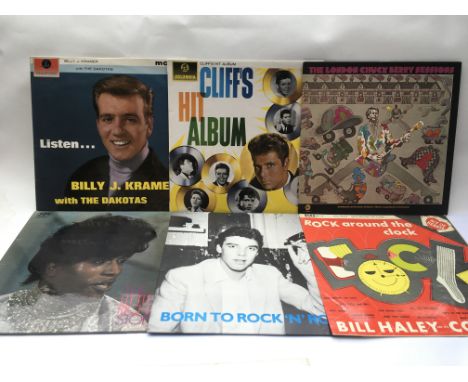 Thirteen LPs by artists from the 1950s and 60s. Artists include Mart Wilde, Little Richard, Chuck Berry and others together w