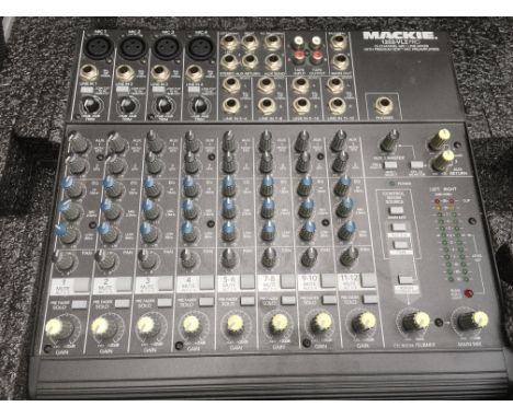 A cased Mackie 1202 VLZ Pro 12 channel mixing console - NO RESERVE