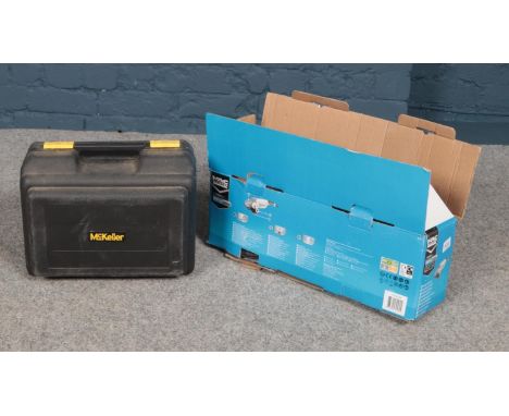 A group of power tools, cased circular saw, large cutter grinder &amp; parkside workshop heater (all working)  