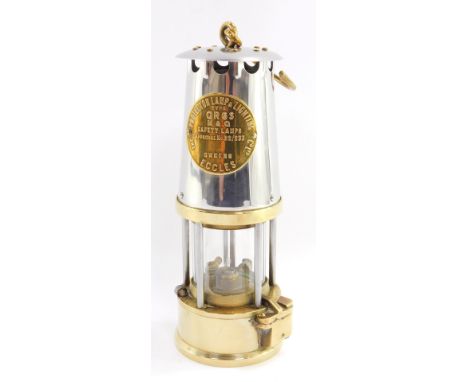 A Protector Lamp &amp; Lighting Co Ltd miners lamp, type GR6S, MNO safety lamp, approval number B2/233, 24cm high.