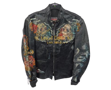 A leather biker's jacket, The Great China Wall, Los Angeles.