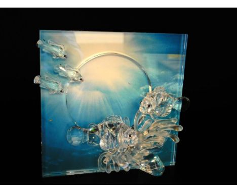 A Swarovski Crystal sculpture modelled as Harmony, Wonders of the Sea, clear version, designed by Martin Zedron, boxed with c