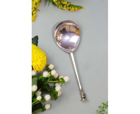 A good Charles I East Anglian provincial silver seal-top spoon, by Arthur Haselwood, Norwich 1641, pricked work initials 'N B