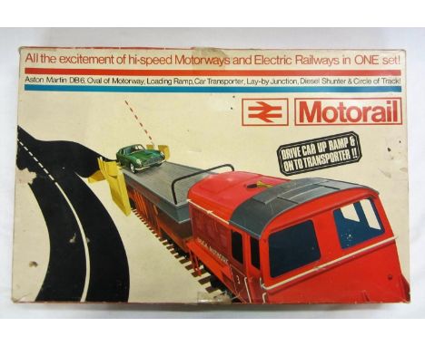 Tri-Ang Hornby Minic Motorail RMD 'All the excitement of high speed motorways & electric railways in one set' Aston Martin DB