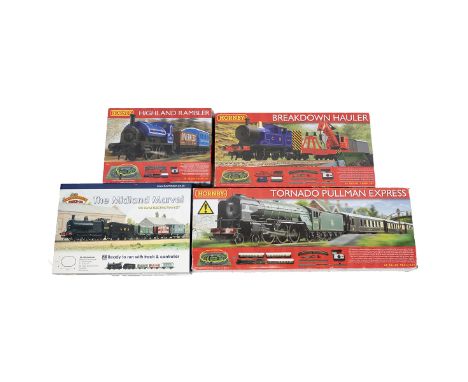 Boxed Hornby &amp; Bachmann 00 gauge train sets. 'The Midland Marvel' 30-105 Bachmann set; Hornby 'Tornado Pullman Express' 9