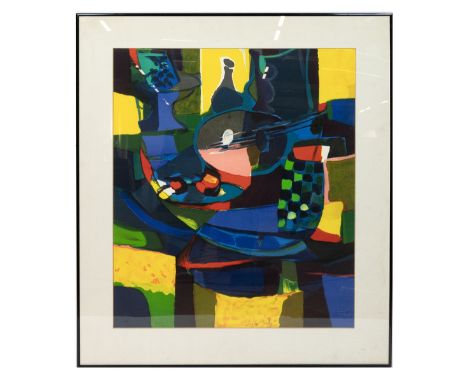 Marcel Mouly (1918-2008) - La Grande Mandoline, lithograph printed in colours, signed in pencil, mount opening 69cm x 57cm, f