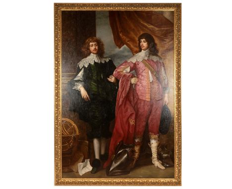 After Anthony van Dyck - 'Portrait of George Digby, 2nd Earl of Bristol and William Russell, 1st Duke of Bedford' oil on canv