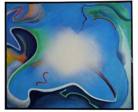 Thomas Koether (New York, Florida, Europe, Australia, b. 1940) Abstract Painting. Titled: "Available Phase Space" Dated: '05 