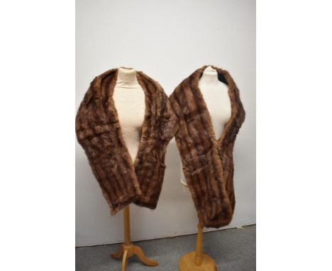Two vintage mink wraps, circa 1950s.